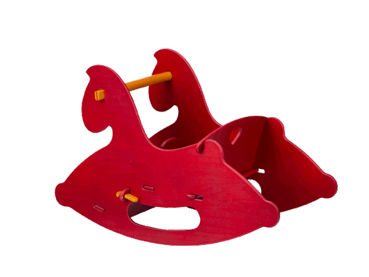 Wooden Rocking Horse - Red