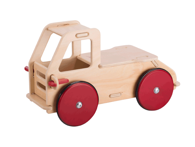 Miniature Ride-On Truck - Natural Wood