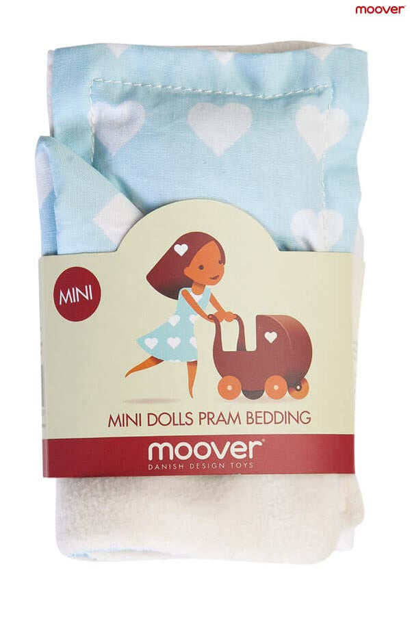 Miniature Dolls Stroller (Pram) Bedding Set Blue —