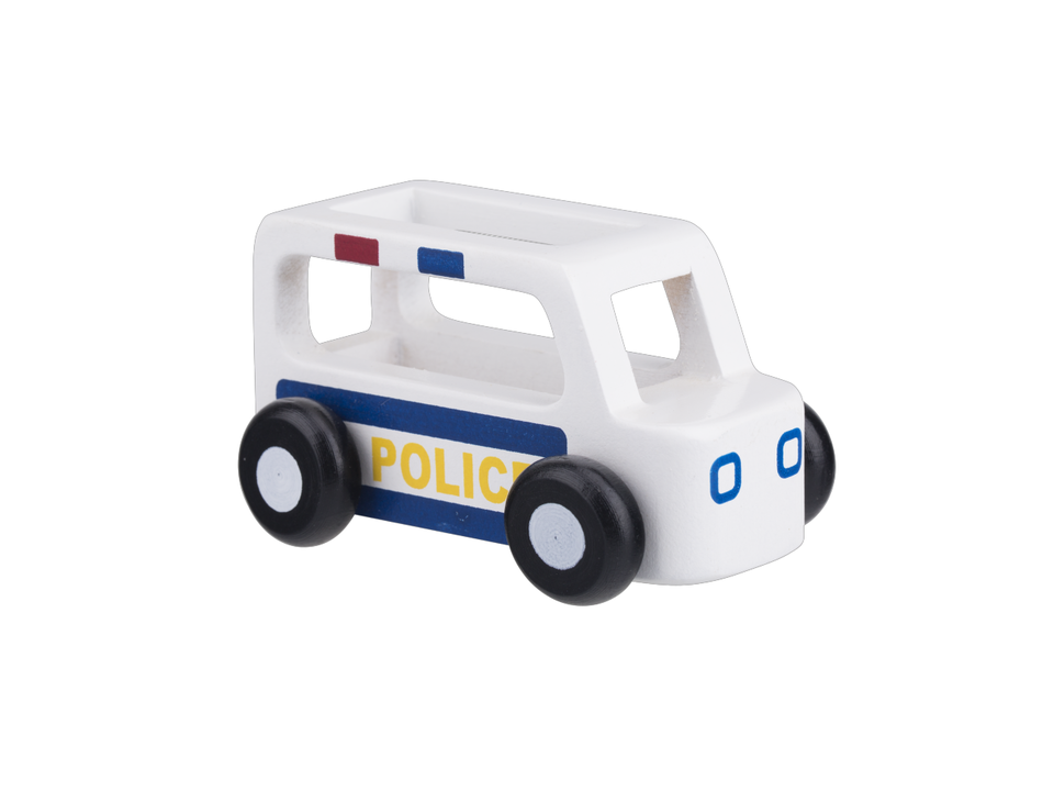 Mini voiture de police - Blanc