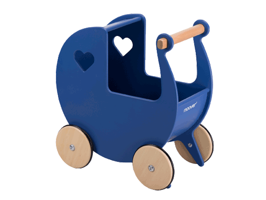 Traditional Dolls Stroller (Pram) - Navy Blue