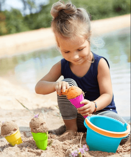 Zandspeelgoed Set babyemmer en ijshoorntjes