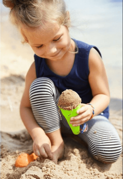 Zandspeelgoed Set babyemmer en ijshoorntjes