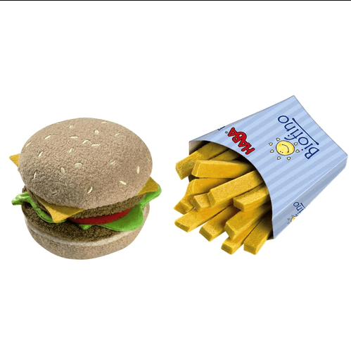 Hamburger and french fries