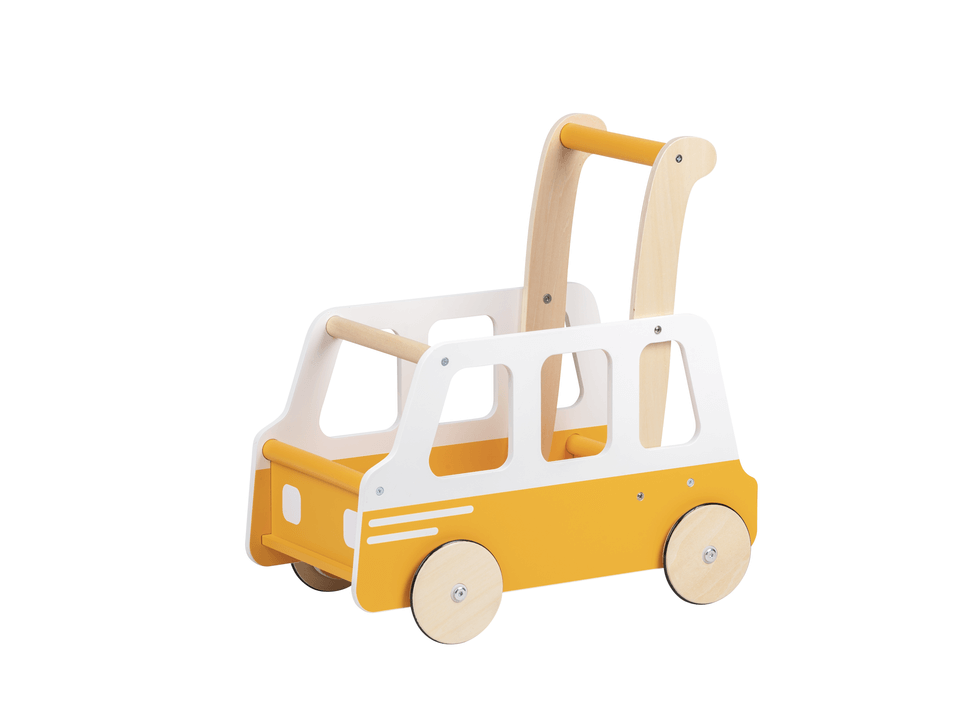 Schoolbus wandelwagen - geel