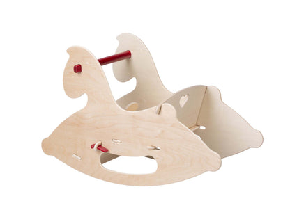 Wooden Rocking Horse - Natural Wood