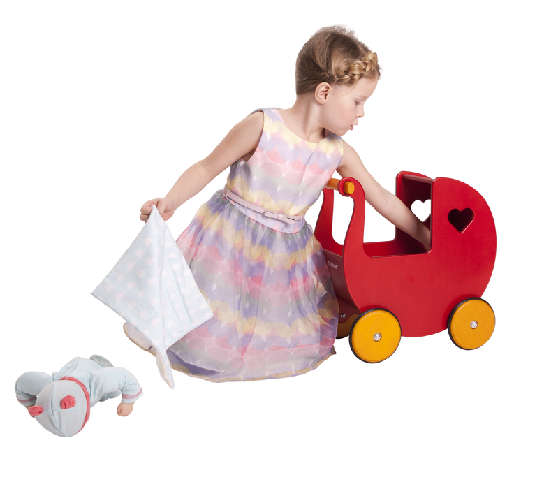 Beddengoedset voor poppenwagen (kinderwagen) - Blauw