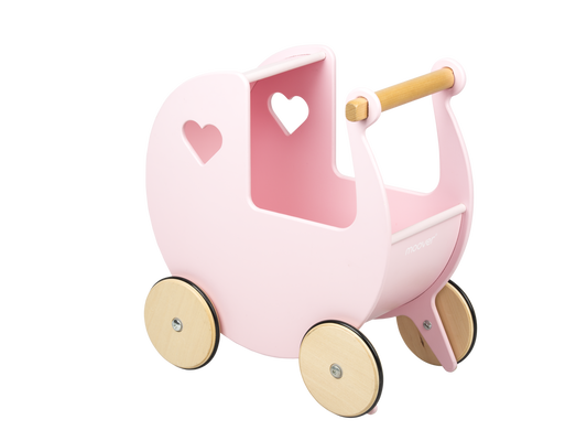 Traditional Dolls Stroller (Pram) - Light Pink