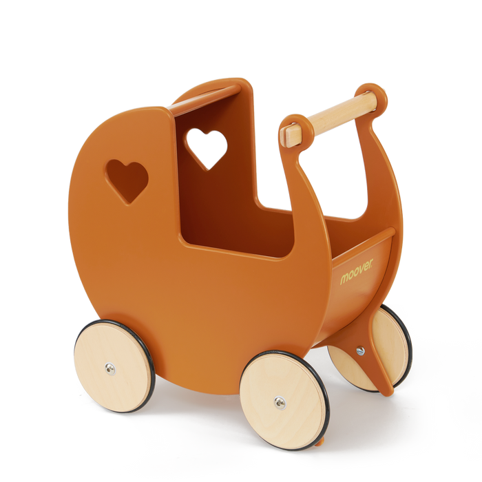 Traditionele poppenwagen (kinderwagen) - marineblauw