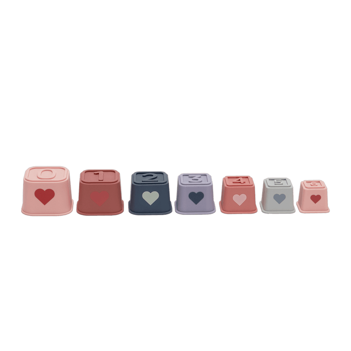 Silicone  Stacking Tower Pink