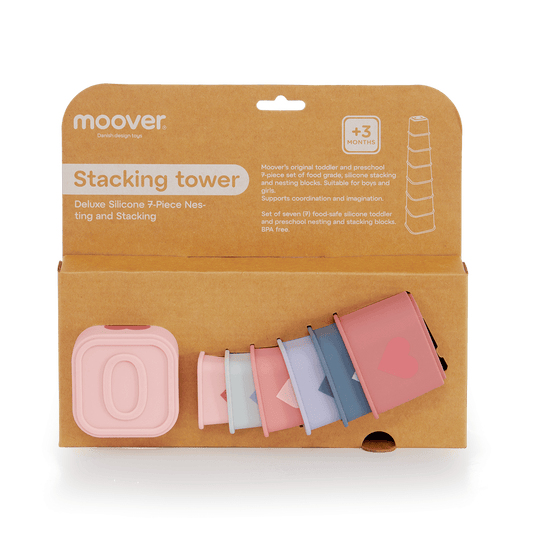 Silicone  Stacking Tower Pink